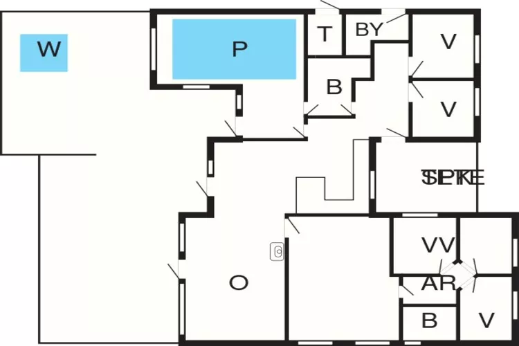 14 persoons vakantie huis in Væggerløse-Plattegrond