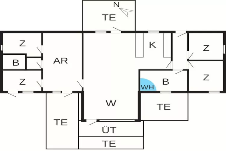 12 persoons vakantie huis in Rømø-Plattegrond