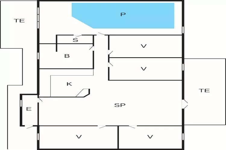 10 persoons vakantie huis in Ørsted-Plattegrond