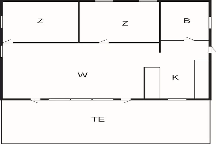 5 persoons vakantie huis in Væggerløse-Plattegrond