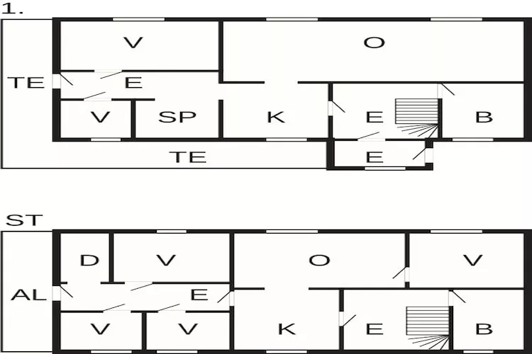 9 persoons vakantie huis in KORTGARDEN-Plattegrond