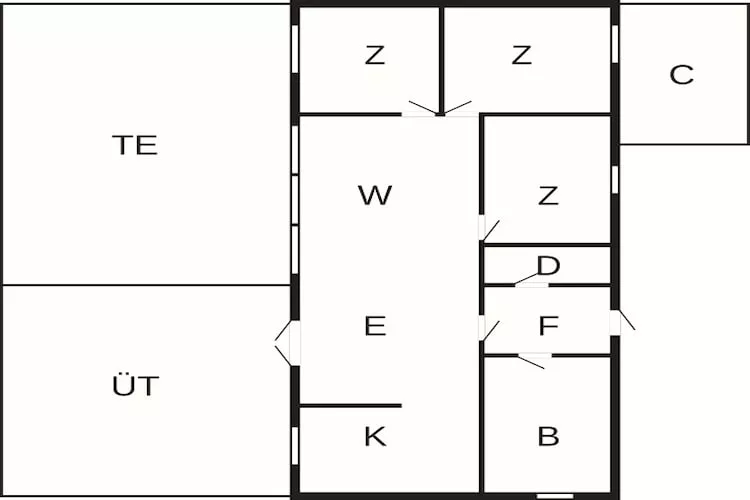 6 persoons vakantie huis in Hurup Thy-Plattegrond
