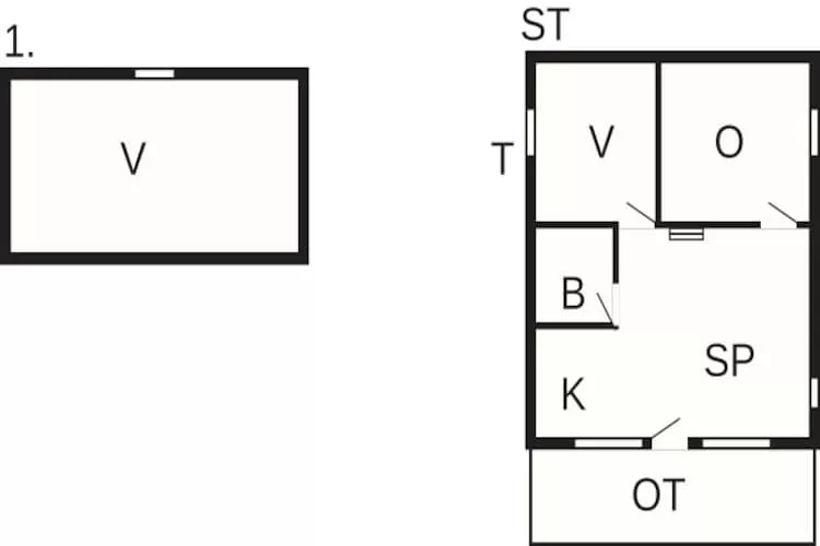 6 persoons vakantie huis in Hovborg-Plattegrond