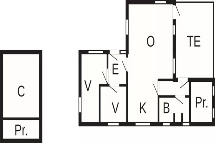 4 persoons vakantie huis in Oksbøl-Plattegrond