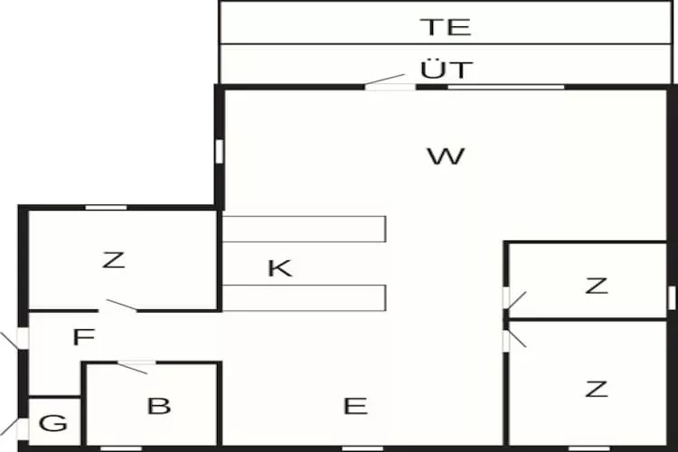 6 persoons vakantie huis in Nørre Nebel-Plattegrond