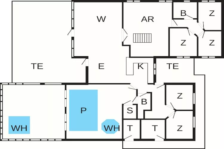 14 persoons vakantie huis in Vejby-Plattegrond