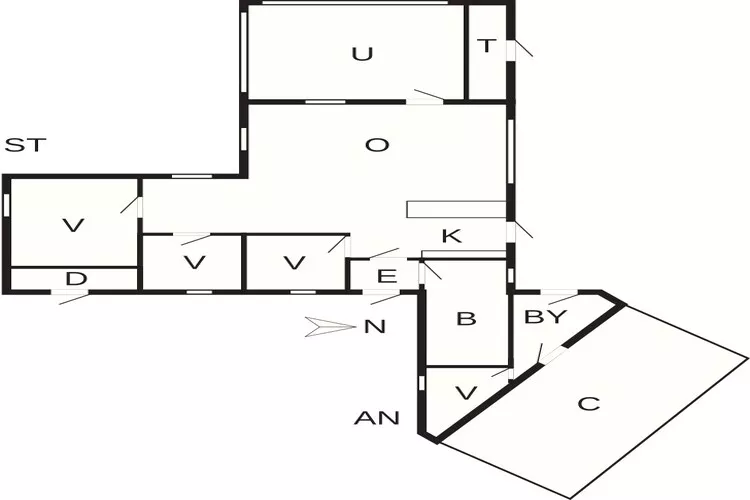 Kustcharme in albaek -- By Traum Ferienwohnungen-Plattegrond