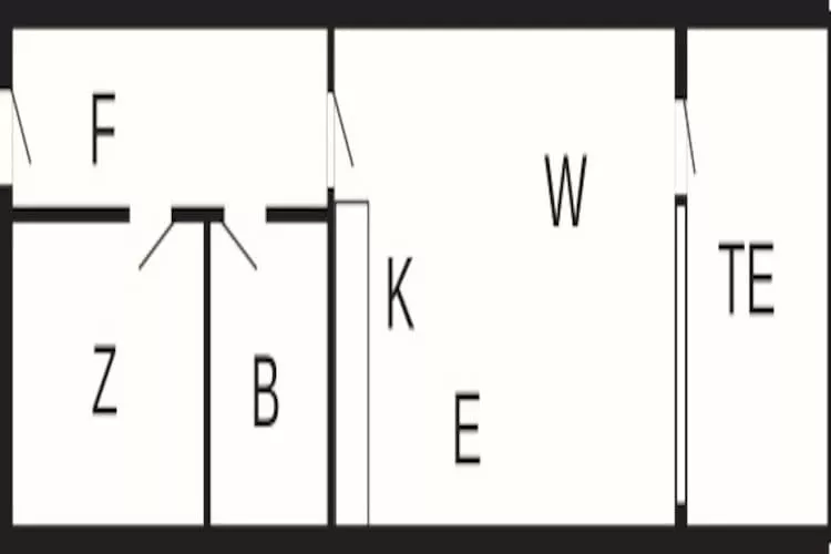 2 rooms-Plattegrond