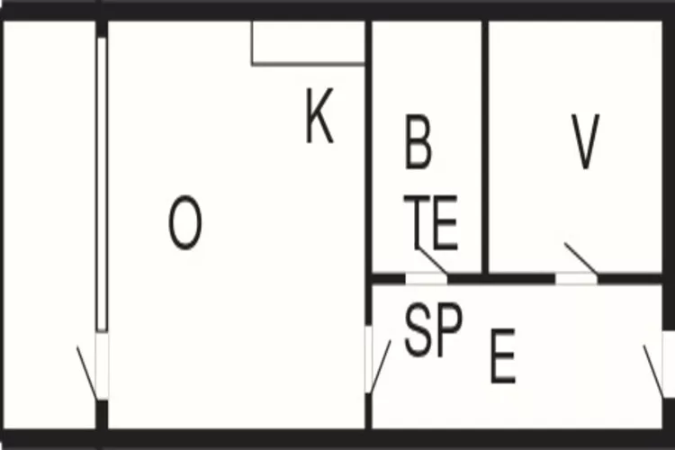2 room,ground,31m2-Plattegrond