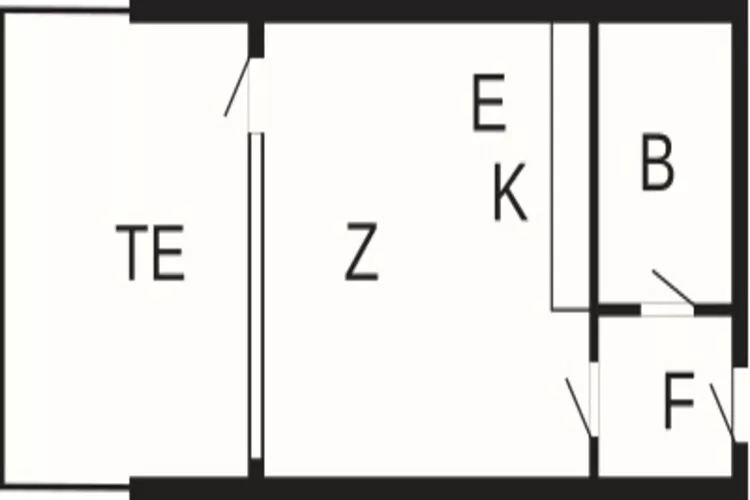 1 room,incl.electricity,Premium-Plattegrond