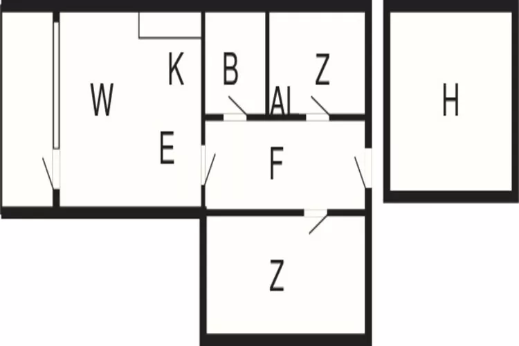 3½ room,1 st floor-Plattegrond