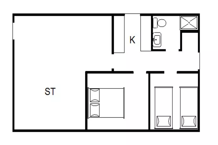 4 persoons vakantie huis in Blåvand-Plattegrond