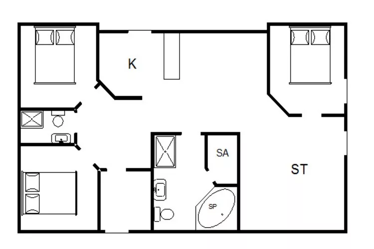6 persoons vakantie huis in Tarm-Plattegrond