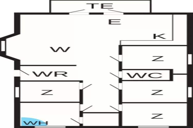 1 level, 6 persons-Plattegrond