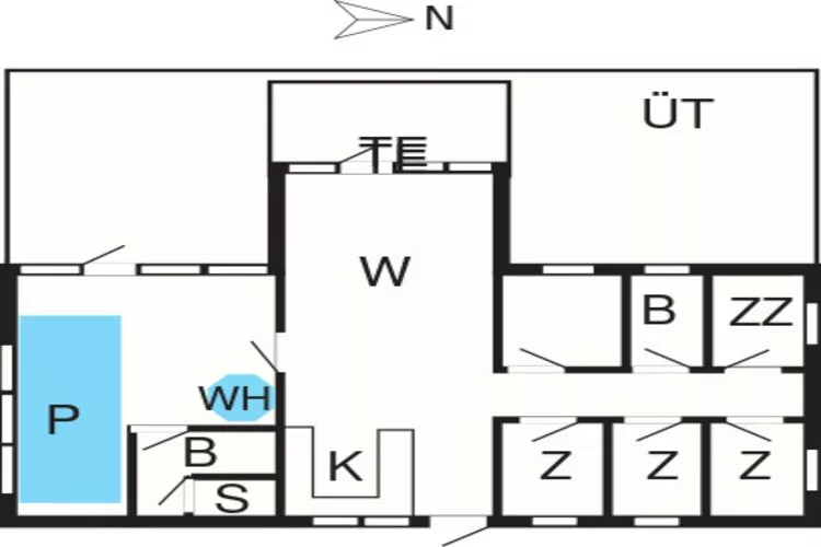 Rustige strand retraite -- By Traum Ferienwohnungen-Plattegrond
