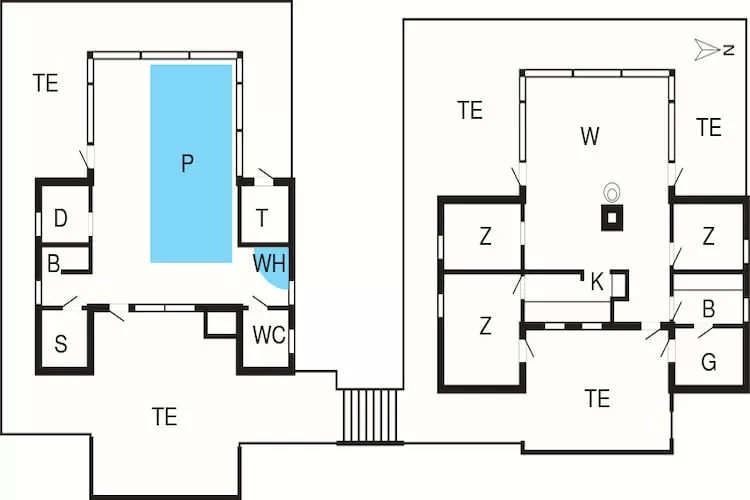 Charmante strand retraite -- By Traum Ferienwohnungen-Plattegrond
