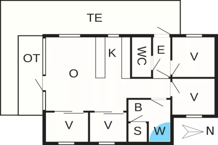 Kustretreat in Lolland -- By Traum Ferienwohnungen-Plattegrond