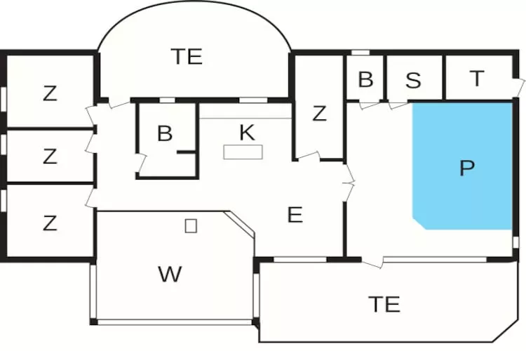 12 persoons vakantie huis in Hjørring-Plattegrond