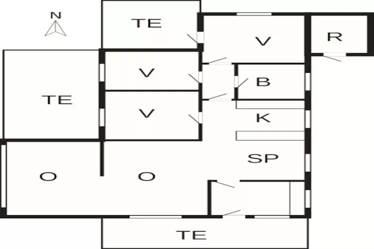 8 persoons vakantie huis in Blokhus-Plattegrond