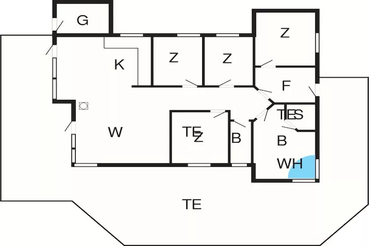 Luxe Eco Cottage in Klitmoller -- By Traum Ferienwohnungen-Plattegrond