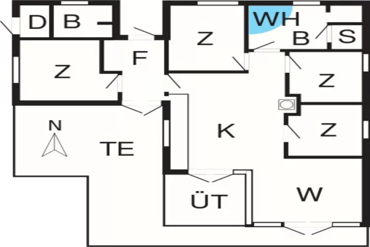 8 persoons vakantie huis in Nysted-Plattegrond