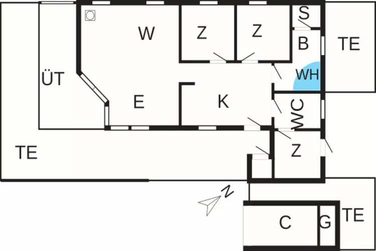 6 persoons vakantie huis in Ulfborg-Plattegrond