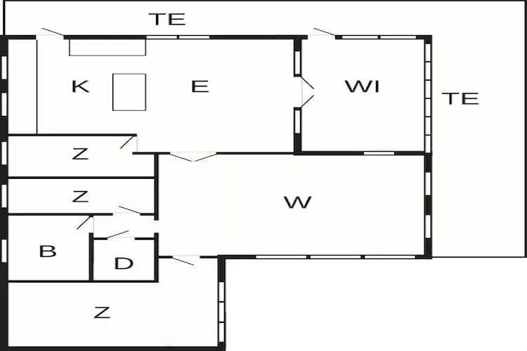 Gezellig strandhuis in Rageleje -- By Traum Ferienwohnungen-Plattegrond