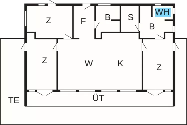 Modern Strandhuis Tranum -- By Traum Ferienwohnungen-Plattegrond