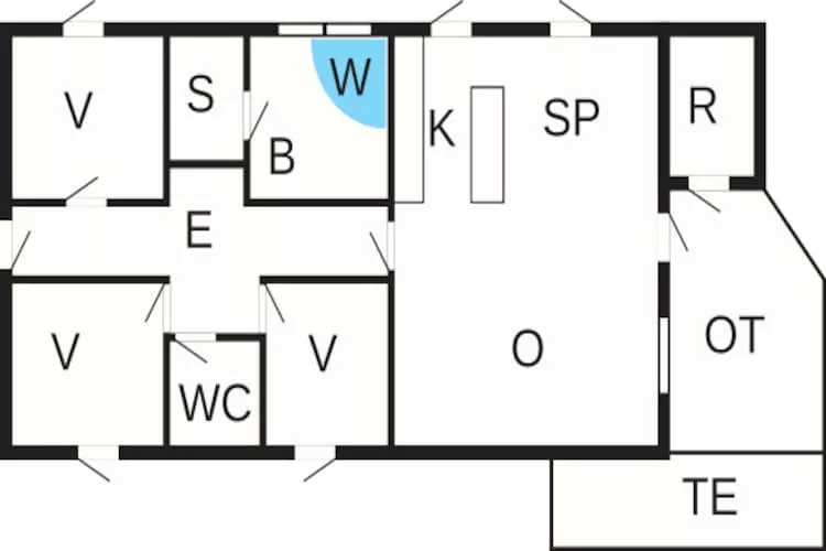 6 persoons vakantie huis in Væggerløse-Plattegrond