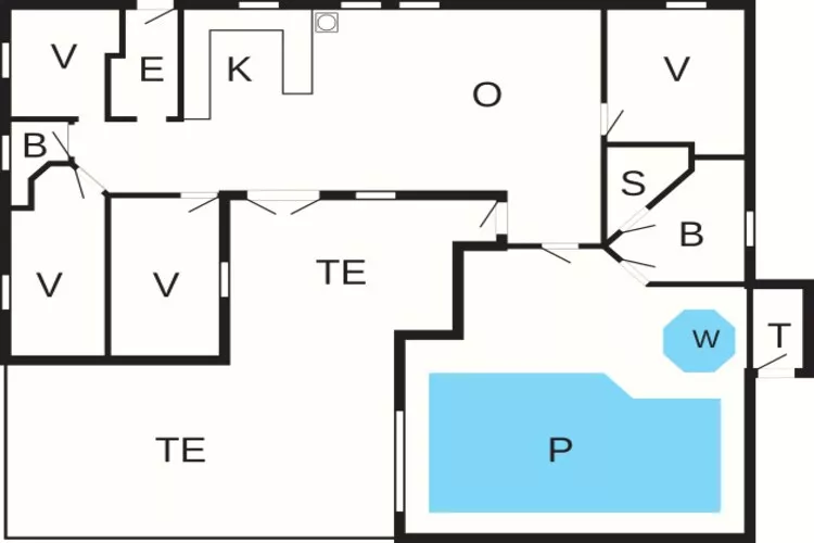 8 persoons vakantie huis in Blåvand-Plattegrond