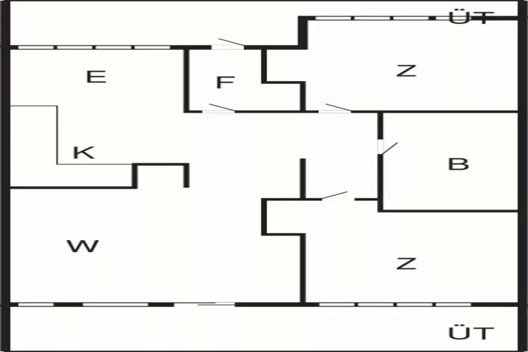 3 room w/seaview-Plattegrond