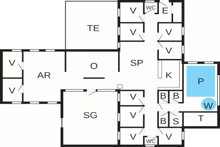 Luxe retraite in Vorupor -- By Traum Ferienwohnungen-Plattegrond