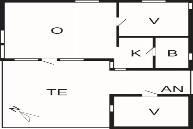 4 persoons vakantie huis in Gudhjem-By Traum-Plattegrond