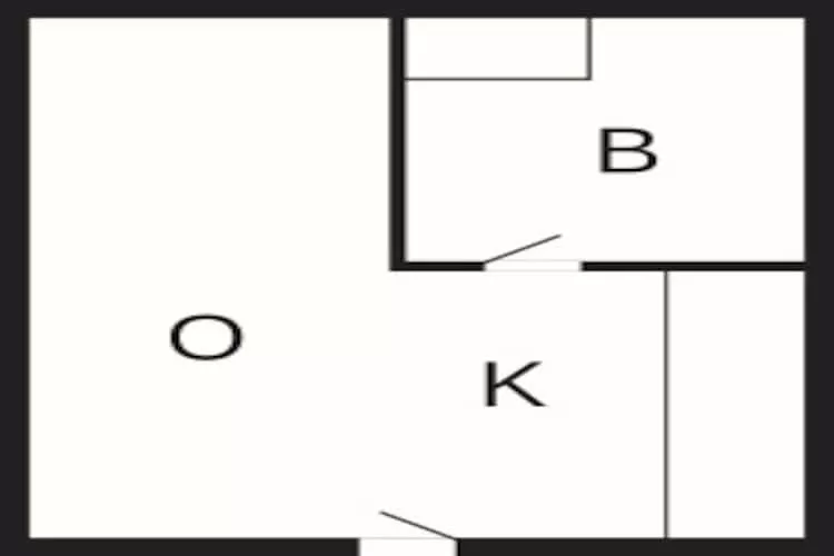 1 room,attached house-Plattegrond
