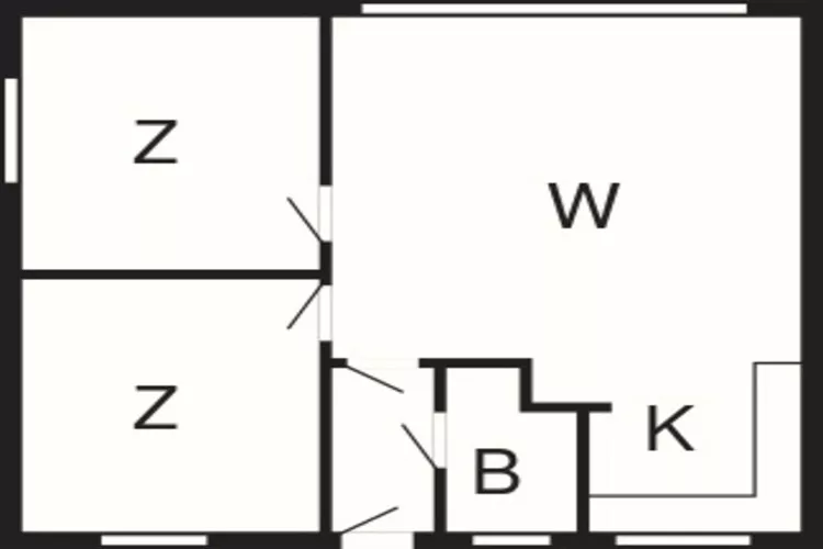 3 room-Plattegrond