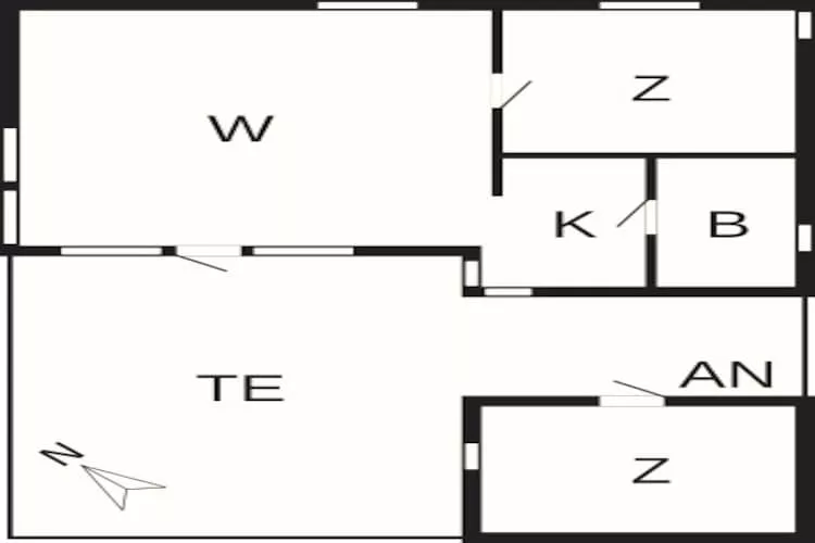6 persoons vakantie huis in Gudhjem-By Traum-Plattegrond