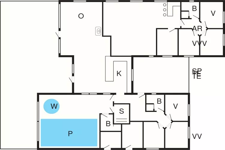 Luxe retraite in albaek -- By Traum Ferienwohnungen-Plattegrond