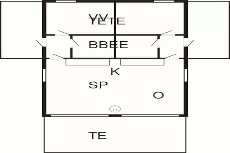 3 room,1st row,renovated-Plattegrond