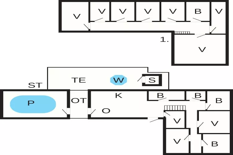 25 persoons vakantie huis in Rømø-By Traum-Plattegrond