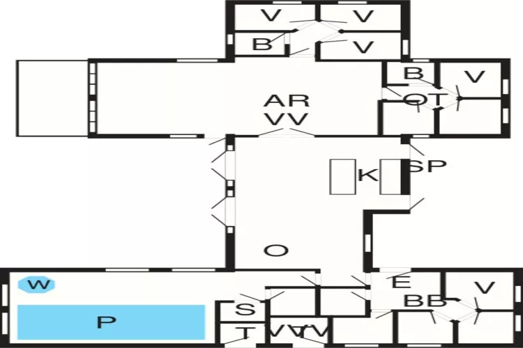 26 persoons vakantie huis in Frørup-Plattegrond