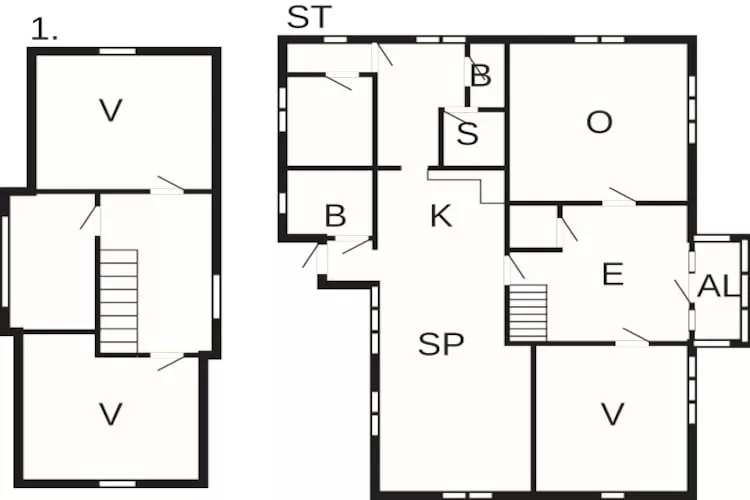 Gezellig vakantiehuis voor 8 gasten-Plattegrond