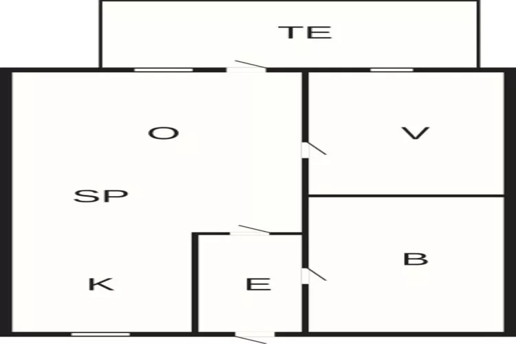2 persoons vakantie huis in Aakirkeby-By Traum-Plattegrond