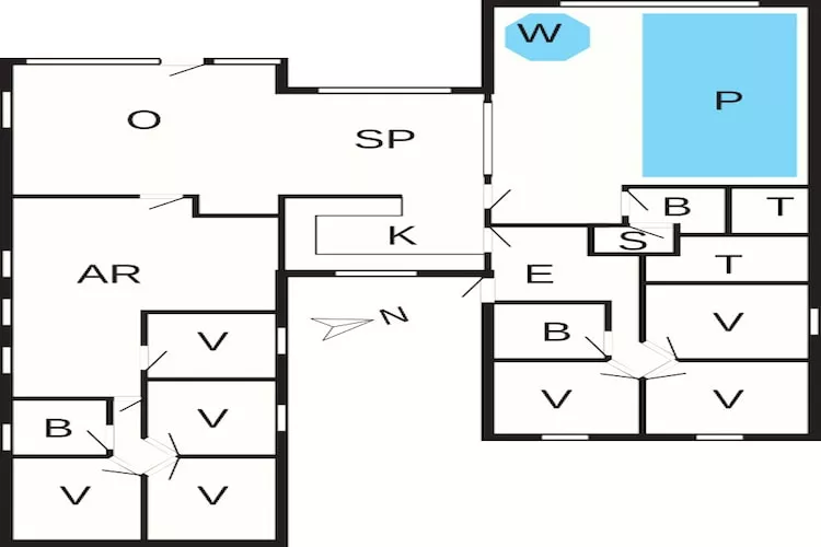 Luxe retraite in Blavand -- By Traum Ferienwohnungen-Plattegrond