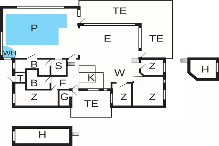 14 persoons vakantie huis in Blokhus-By Traum-Plattegrond