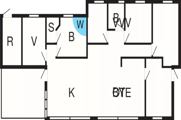 10 persoons vakantie huis in Bjert-Plattegrond