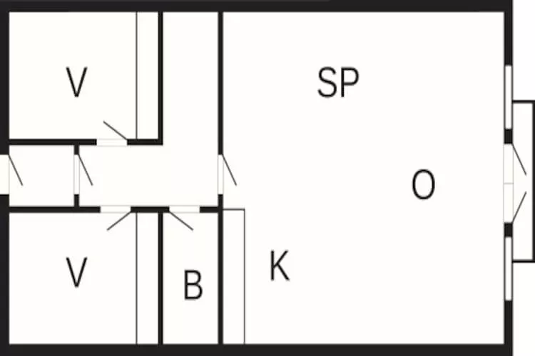 3 room,renovated-Plattegrond
