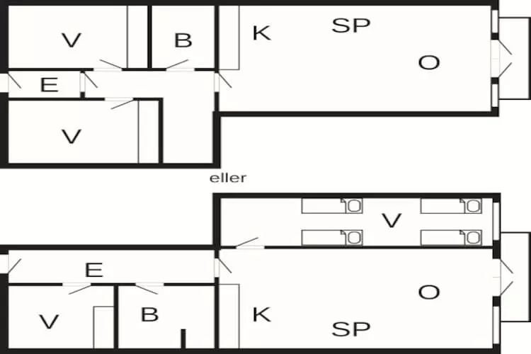 3 room-Plattegrond