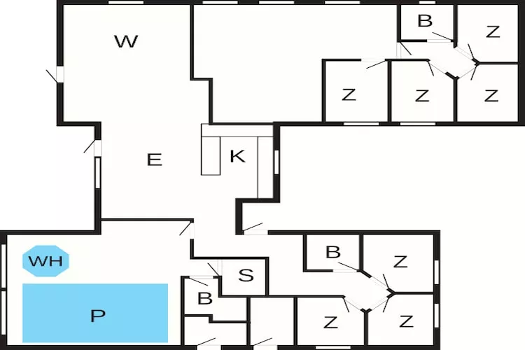 20 persoons vakantie huis in Væggerløse-Plattegrond