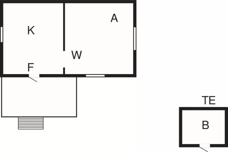 2 persoons vakantie huis in HENÅN-Plattegrond