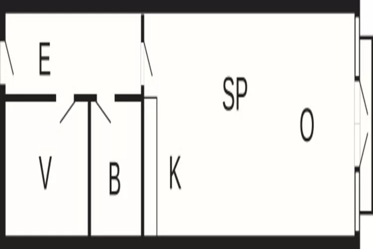 2 room less good location-Plattegrond